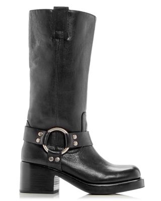 Women's Reflection Block Heel Moto Boots
