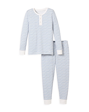 Petite Plume Unisex La Mer Tight Fit Pajamas - Little Kid, Big Kid In Blue