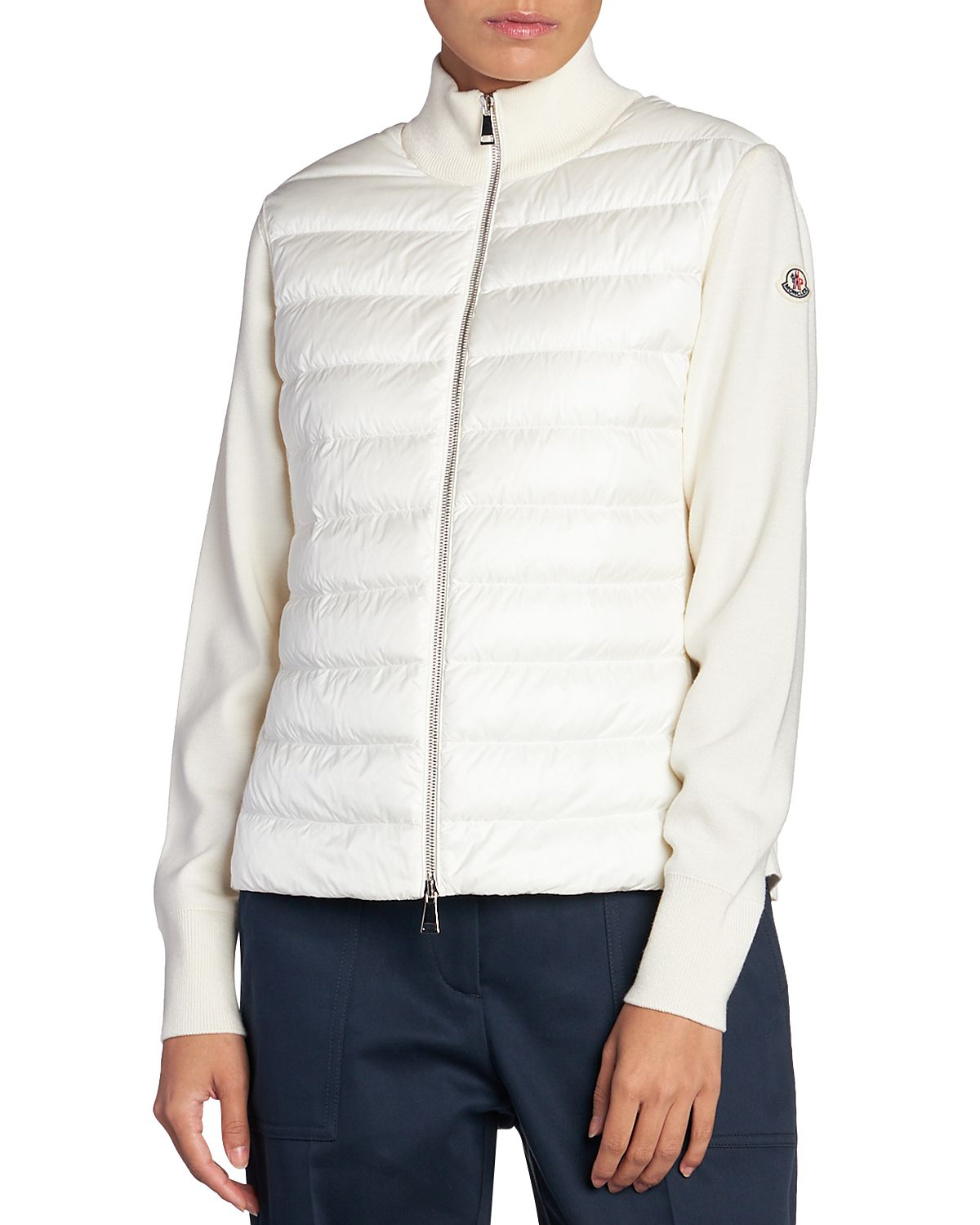 Moncler Quilted Wool Puffer Cardigan