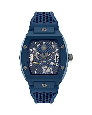 Shop Philipp Plein The $keleton Ecoceramic Watch, 44mm In Blue