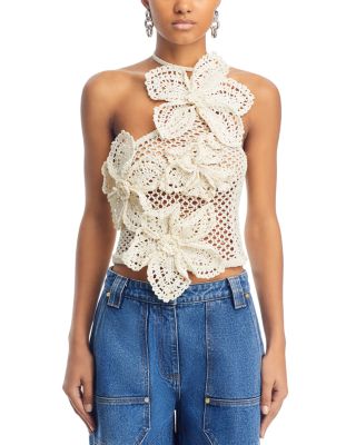 Cult Gaia Nazanin Crochet Single Shoulder Top | Bloomingdale's