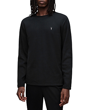 Shop Allsaints Rowe Relaxed Fit Crewneck Sweater In Jet Black