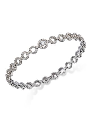 Bloomingdale's Fine Collection Diamond Circle Link Bracelet in 14K White Gold, 1.50 ct. t. w.