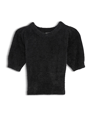 Aqua Girls' Puff Sleeve Sweater, Little Kid, Big Kid - 100% Exclusive In Black