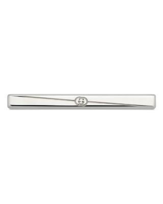 Gucci Interlocking G Sterling Silver Tie Bar