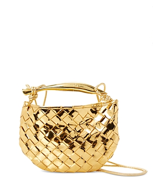 Shop Bottega Veneta Mini Sardine Bag In Gold