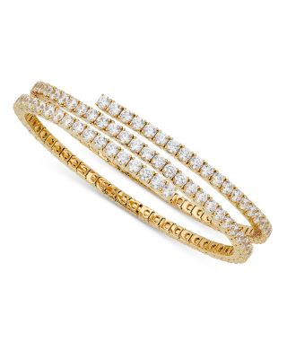 Nadri - Triple Wrap Coil Bracelet in 18K Gold Plated or Rhodium Plated