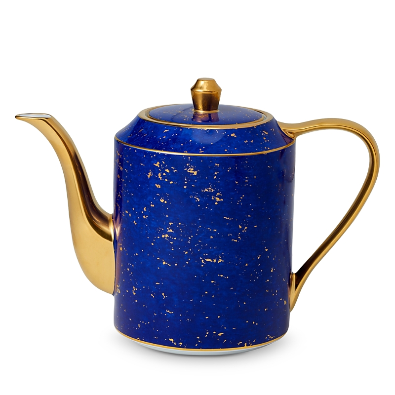 L'objet Lapis 24k Gold & Porcelain Teapot In Blue