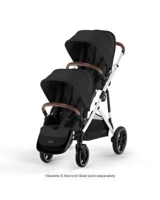 Gazelle S Single to Double Travel System Stroller + Aton G Swivel Infant Car Seat with SensorSafe