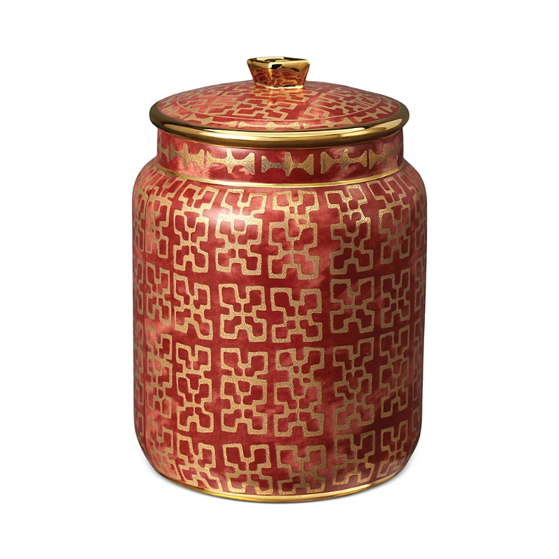 L'objet Fortuny Ashanti Canister, Small In Red