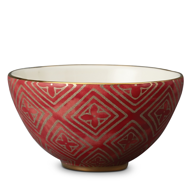 L'objet Fortuny Jupon Cereal Bowls 4-piece Set In Red