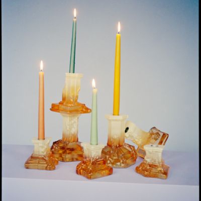Rocky Baroque Candlestick, Medium