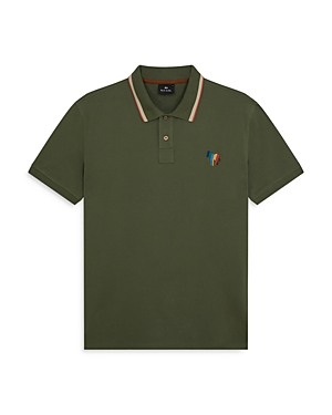 Ps By Paul Smith Regular Fit Zebra Short Sleeve Polo Shirt In Green