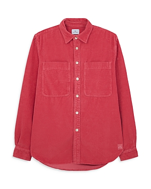 Shop Ps By Paul Smith Casual Fit Button Front Long Sleeve Shirt In Red