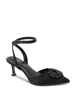 Kenneth Cole Women's Umi Starburst Ankle Strap Pointed Toe Pumps In Black