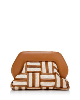 THEMOIRe Tia Weaved Straw Clutch