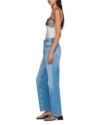 Bibi High Rise Wide Leg Jeans in Light Blue