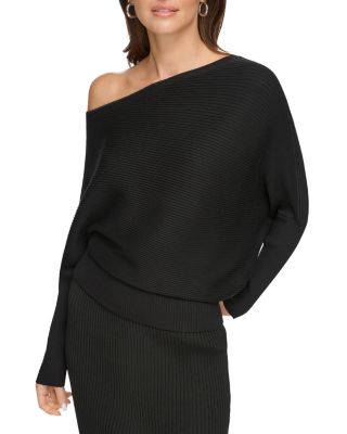 Sweater Décontracté Dkny Pull DKNY Greenwich Off Shoulder - Sweatshirt Femme Décolleté Épaule Sweater Confortable