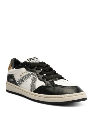 SCHUTZ - Women's ST 001 Almond Toe Glitter Detail Sneakers