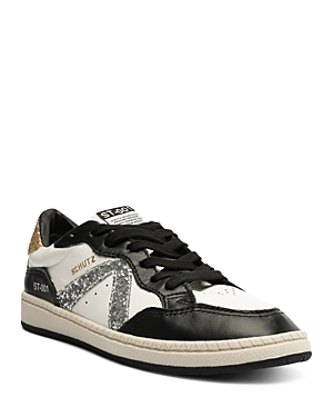 Schutz Women's St 001 Almond Toe Glitter Detail Sneakers In Multi