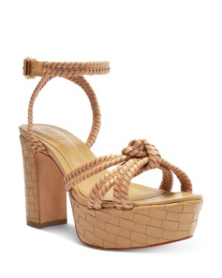 SCHUTZ - Women's Kathleen Almond Toe Woven High Heel Platform Sandals