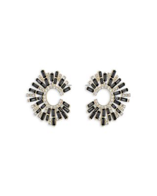 Opulent Stardust Open Circle Earrings in 18K Gold Plated 