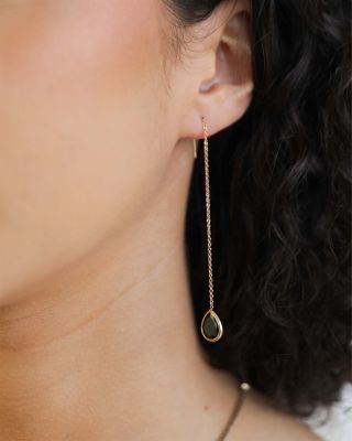 Barely There Teardrop Threader Earrings in 18K Gold Plated
