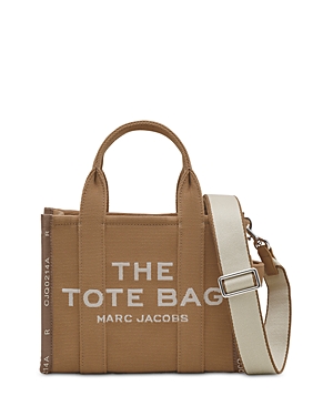 Marc Jacobs The Jacquard Small Tote In Camel/nickel