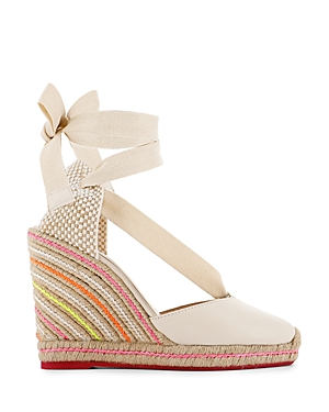 Shop Sophia Webster Women's Valentina Wrapping Espadrille Wedge Pumps In White Multi