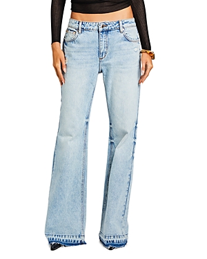 Shop Retroféte Hurley Mid Rise Flare Jeans In Este