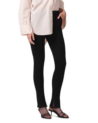 Jayla High Rise Split Cuff Skinny Leg Jeans in Blush Black
