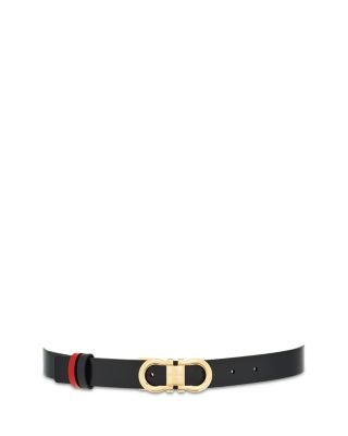 Women's Double Gancini Reversible Leather Belt