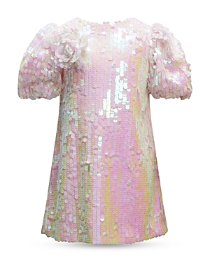 Shop Bardot Junior Girls' Giselle Sequinned Mini Dress - Little Kid, Big Kid In Cameo Pink