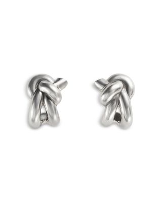 Bottega Veneta Sterling Silver Knot Earrings | Bloomingdale's