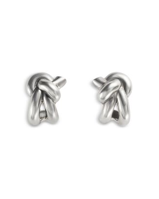 VIP【関税送料無料】希少 Bottega Veneta Knot Earrings BOTTEGA VENETA Knot silver earrings | NET-A-PORTER