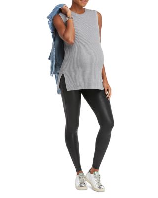 Mama Maternity Faux Leather Leggings