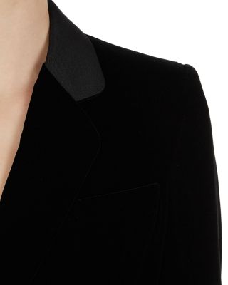 Velvet Single Button Blazer