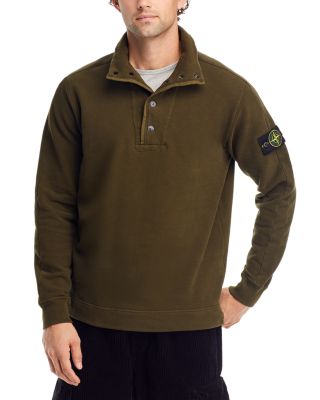 Stone Island - Felpa Long Sleeve Quarter Button Shirt