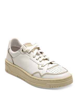 Free People Thirty Love White Natural Combo Lace-up Sneakers In White/natural