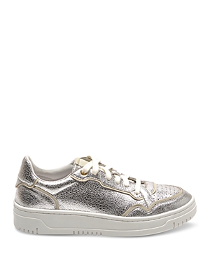 Shop Free People Women's Thirty Love Court Lace Up Sneakers In Silver