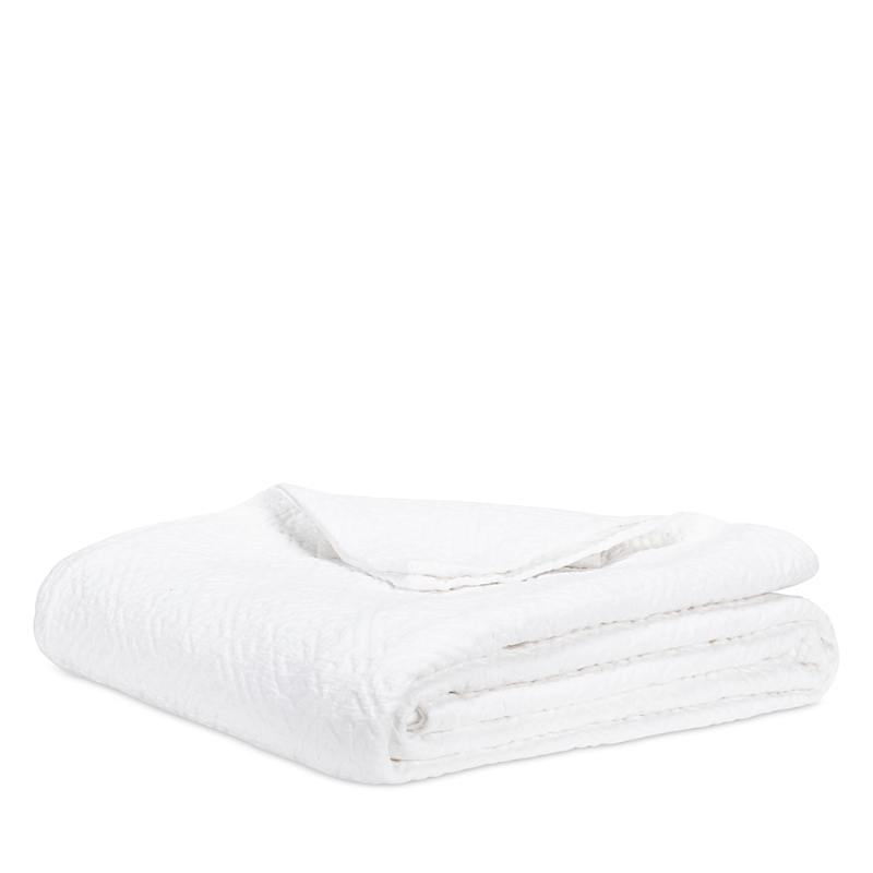 Lands Downunder Mosaic Cotton Coverlet In White