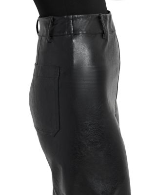 High Waist Wide Leg Faux Leather Pants