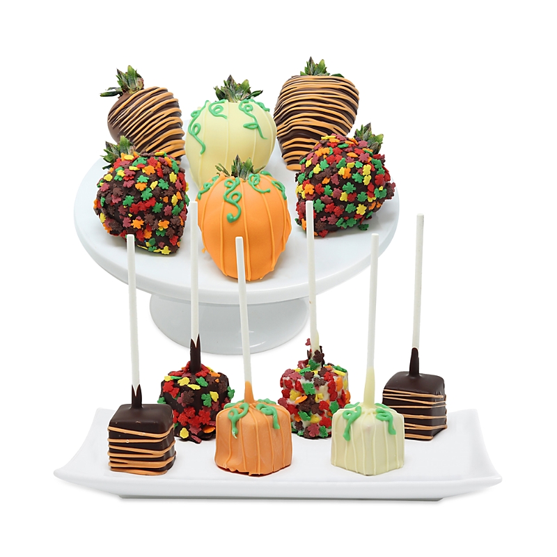 Chocolate Covered Company Premium Belgian Chocolate Covered Fall Strawberries & Cheesecake, 12 Piece In Multi