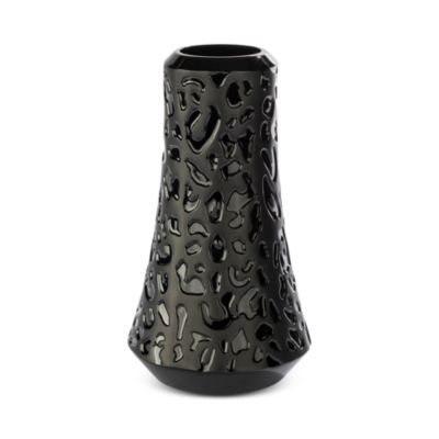 Lalique - Panther Crystal Vase, Black