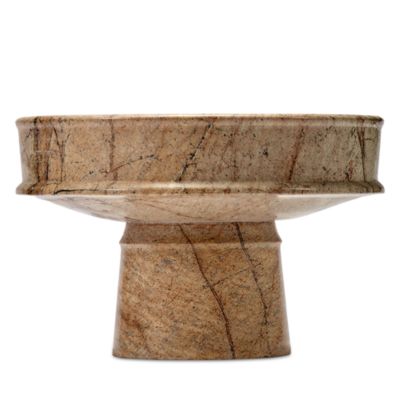 x Kelly Wearstler Dune Brown Marble Footed Bowl