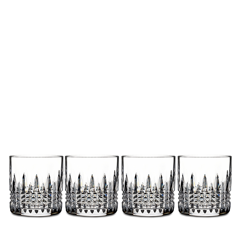 Waterford Lismore Connoisseur Diamond Set Of 4 Lead Crystal Tumblers In Clear