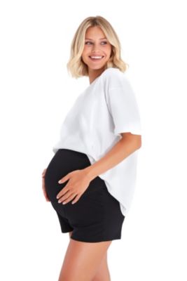 Super Soft Foldover Waistband Maternity Shorts