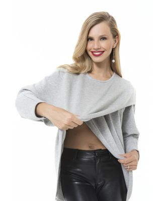 Let Loose Crossover Long Sleeve Maternity Nursing Knit Sweater