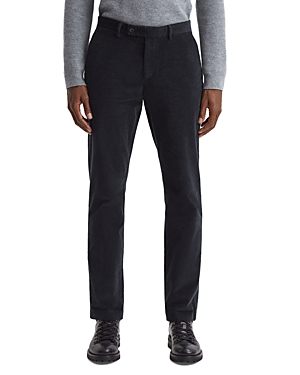 Shop Reiss Strike Slim Fit Brushed Cotton Trousers In Navy