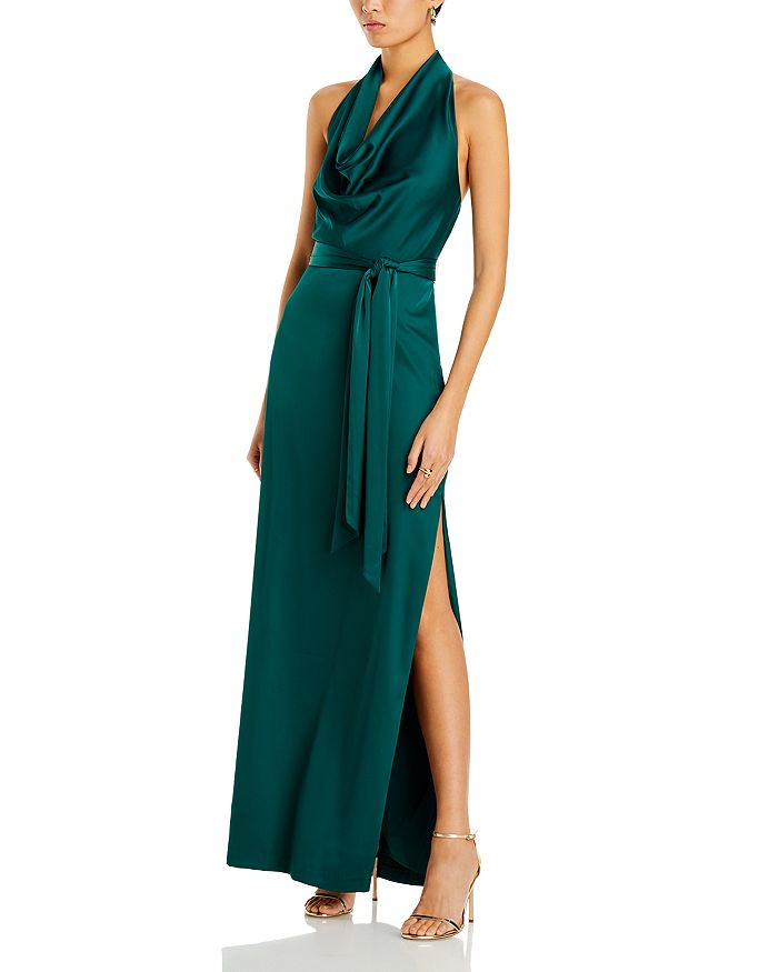 Liv Foster Cowl Neck Column Gown | Bloomingdale's